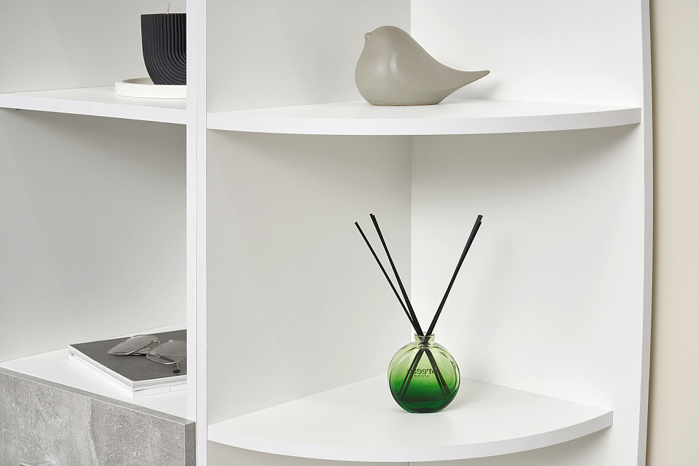 Стенка Юниор-2 Лофт бетон светлый / белый