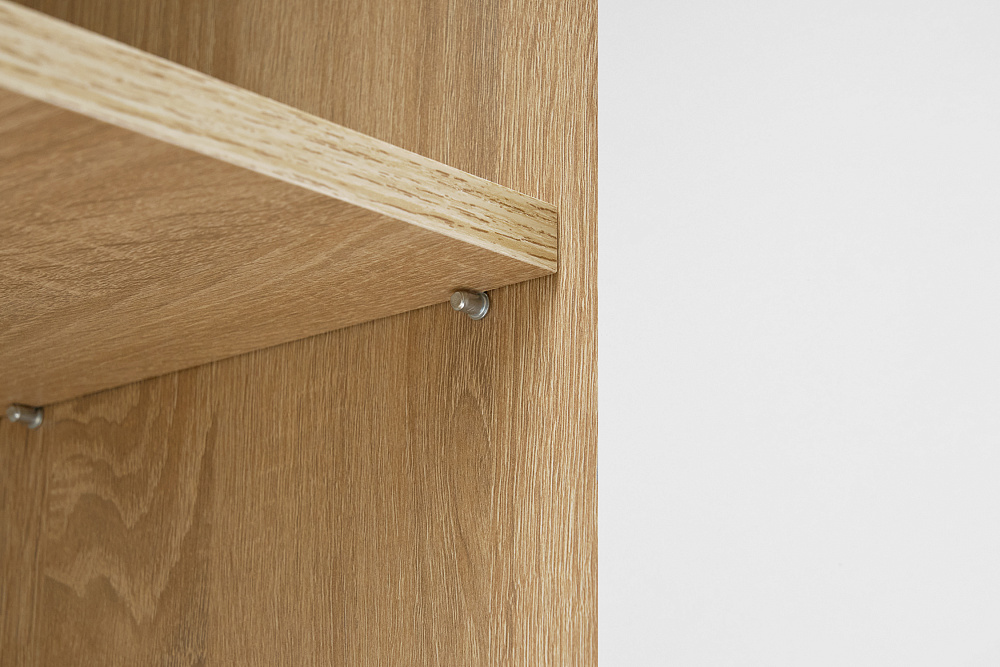 Стол компьютерный №6 белый глянцевый / дуб сонома