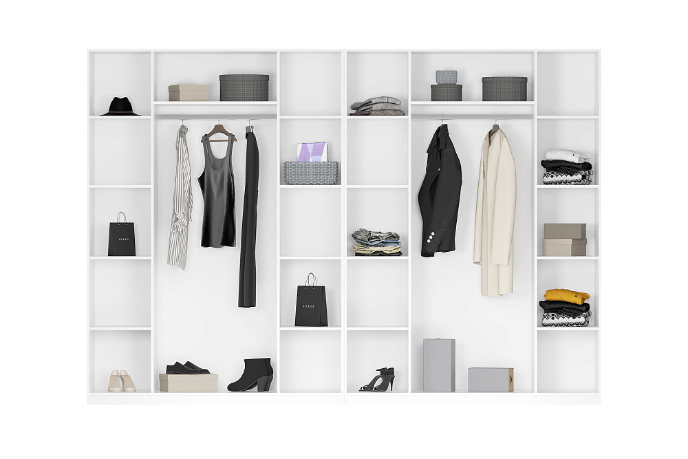 Комплект шкафов Тивина 3.2 м белый текстурный