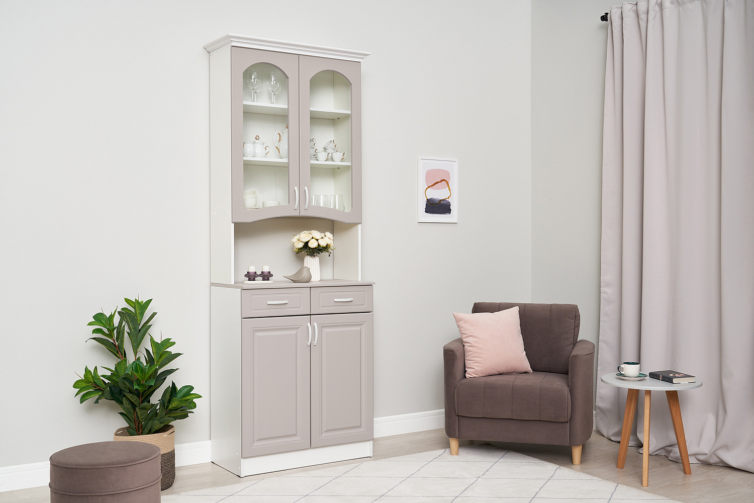 Буфет Констанция 2-х створчатый мускат