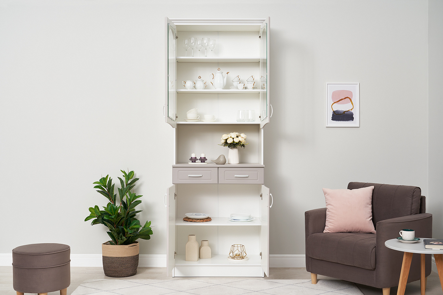 Буфет Констанция 2-х створчатый мускат