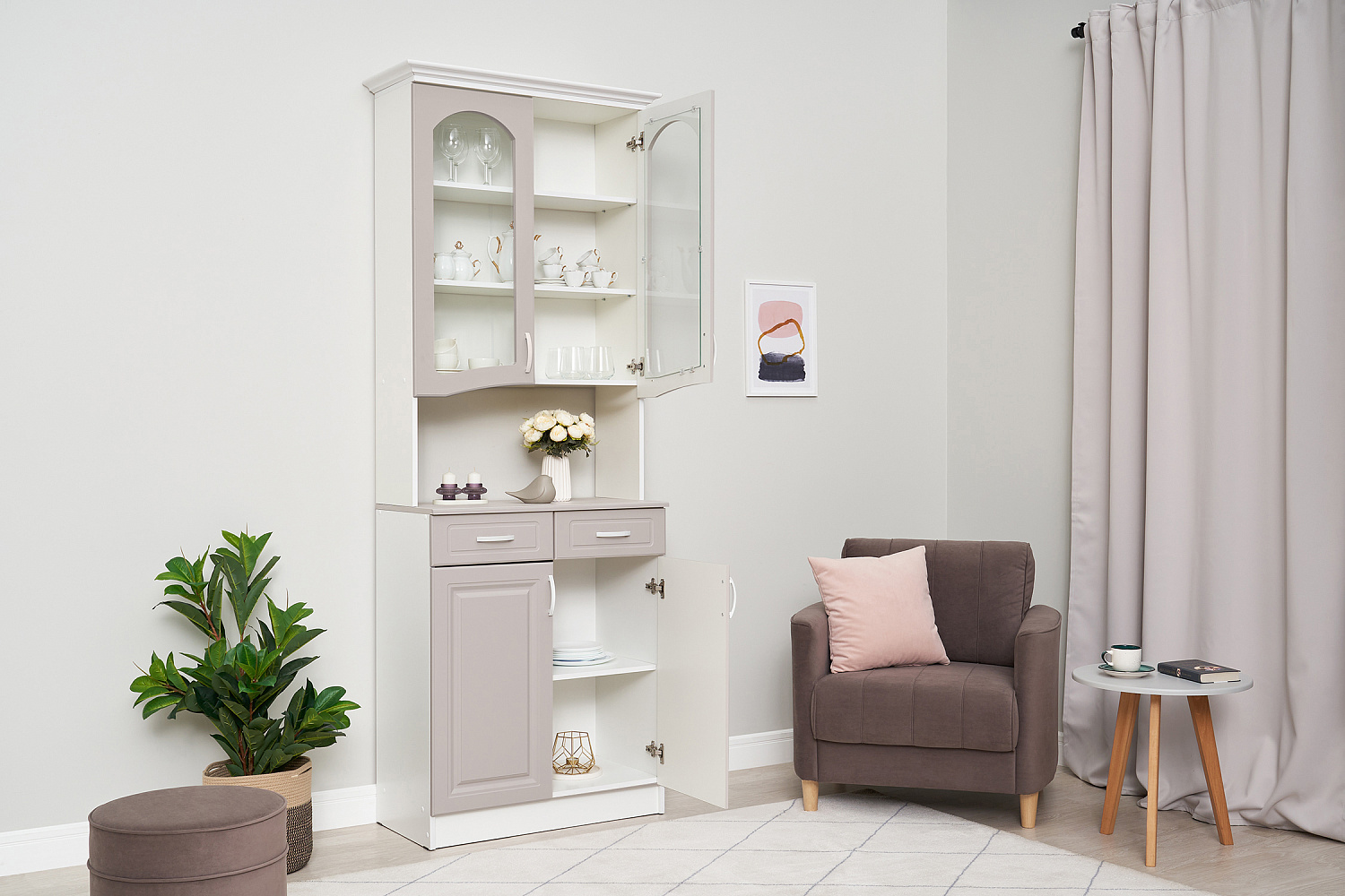 Буфет Констанция 2-х створчатый мускат