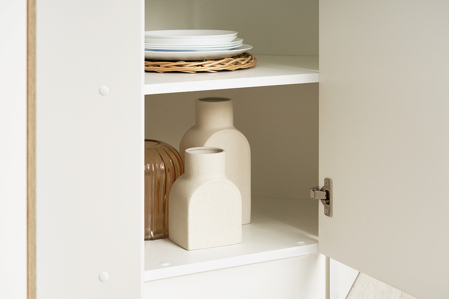 Буфет Констанция угловой белый матовый