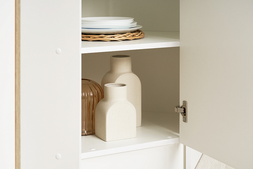 Буфет Констанция угловой белый матовый