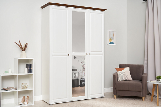 Шкаф 3-х створчатый Валенсия белый