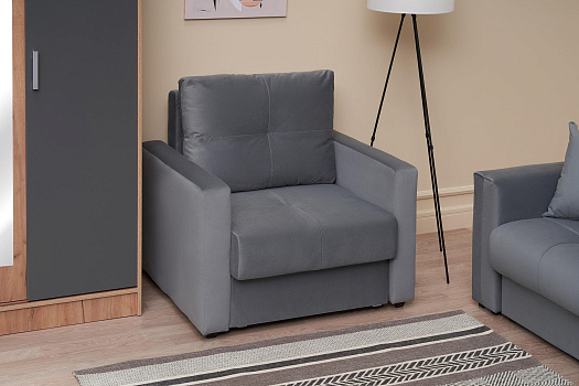 Кресло еврокнижка Вита серое