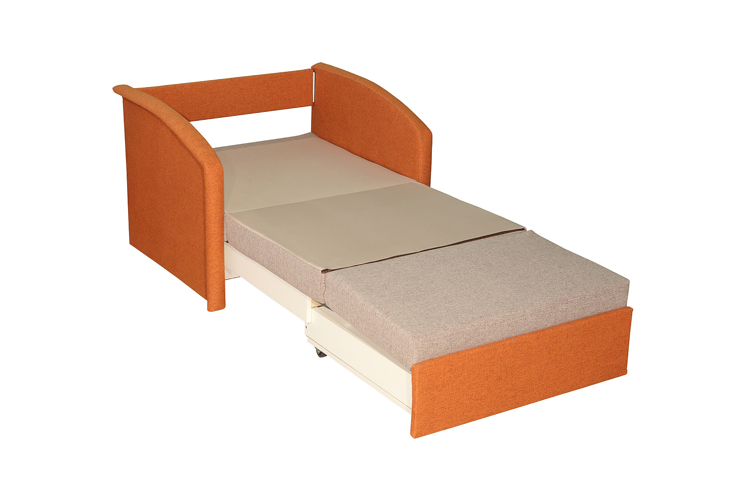 Диван выкатной Малыш 750 терракотовый / бежевый