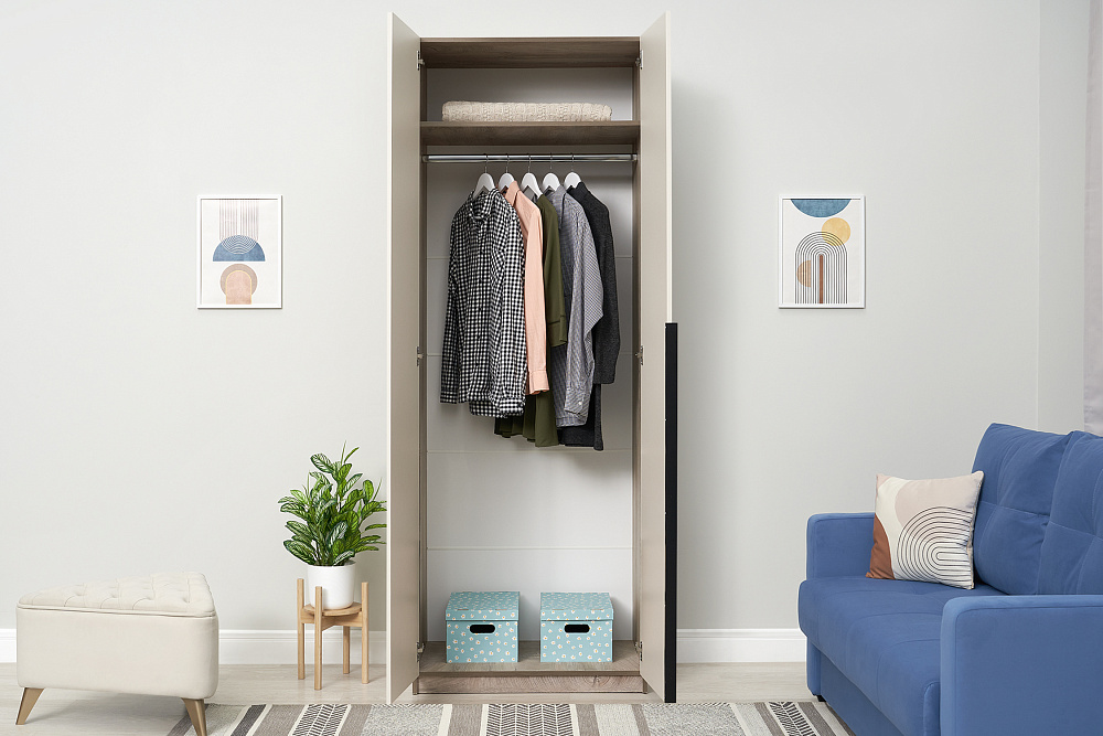 Шкаф 2-х створчатый Тивина эндгрейн / меланж