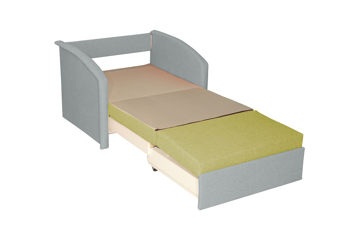 Диван выкатной Малыш 750 жёлтый / серый