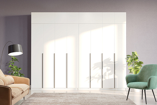 Комплект шкафов Тивина 3.2 м с антресолью белый текстурный