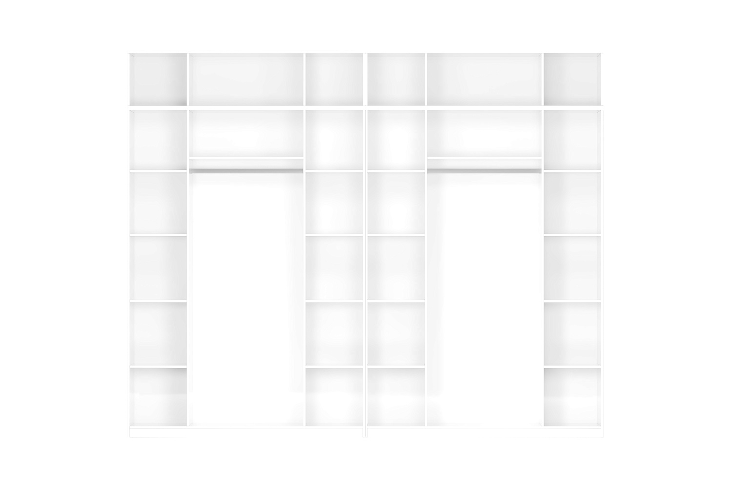 Комплект шкафов Тивина 3.2 м с антресолью белый текстурный