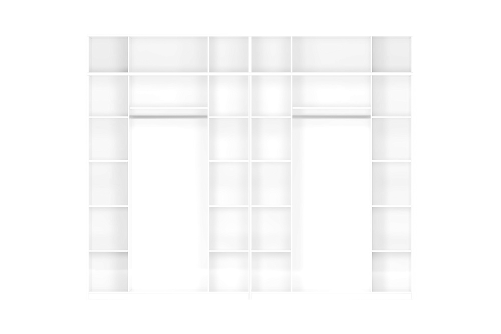 Комплект шкафов Тивина 3.2 м с антресолью белый текстурный