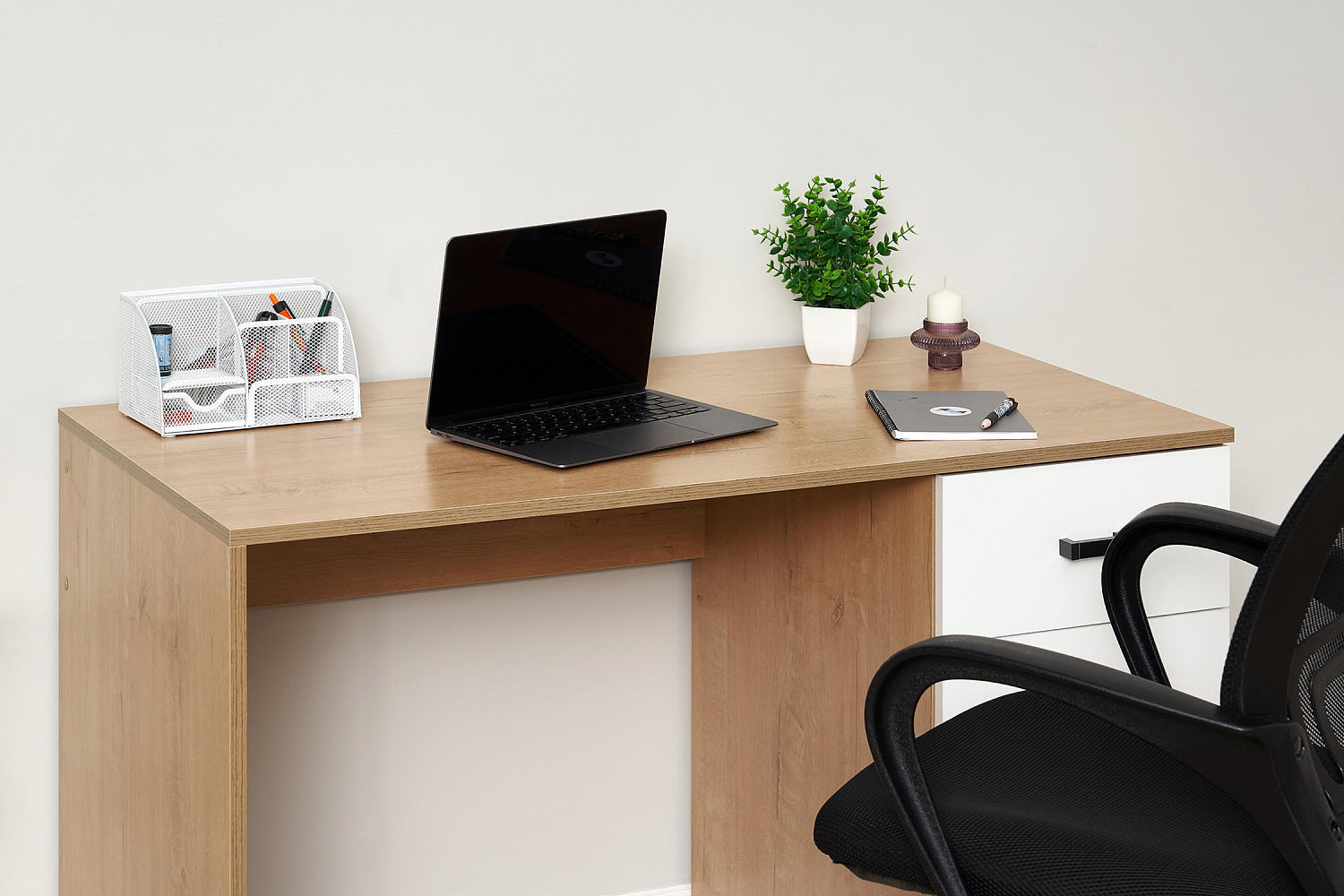 Стол письменный Стандарт дуб вотан / белый