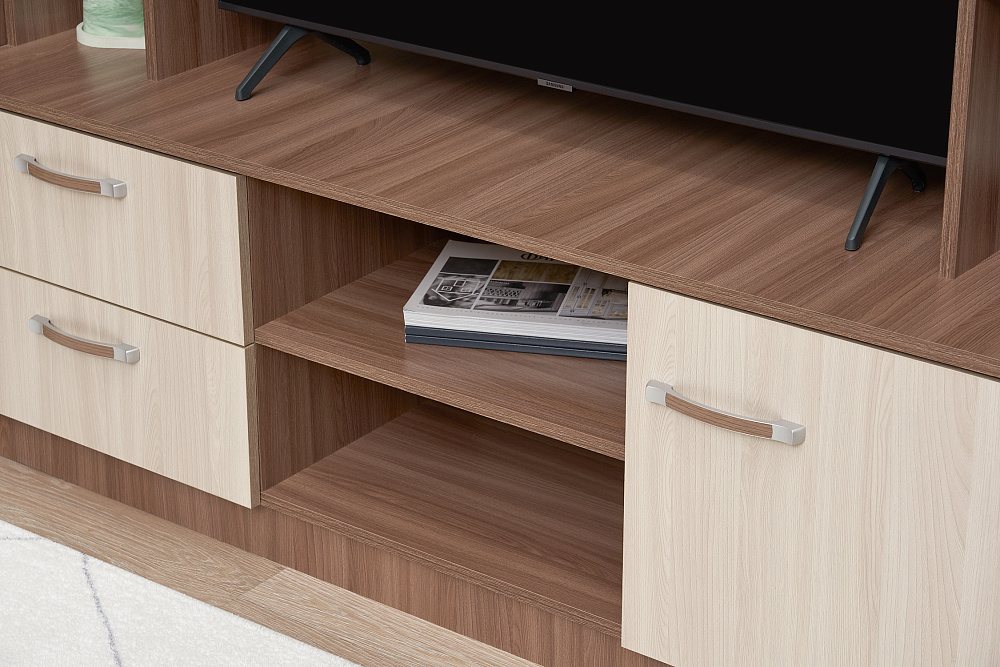 Стенка Марта-11 ясень шимо темный / ясень шимо светлый