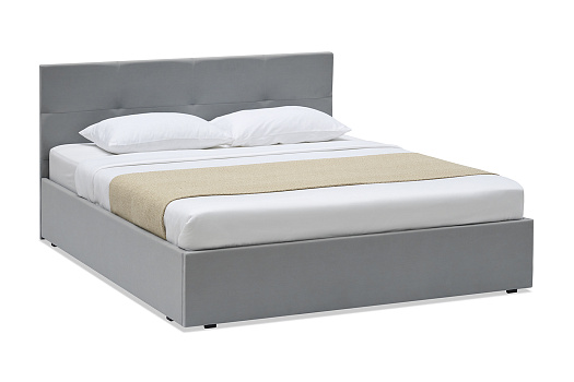 Кровать двуспальная Веллум серая
