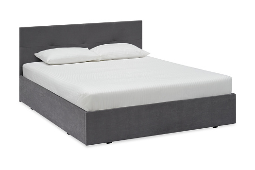 Кровать двуспальная Веллум темно-серая