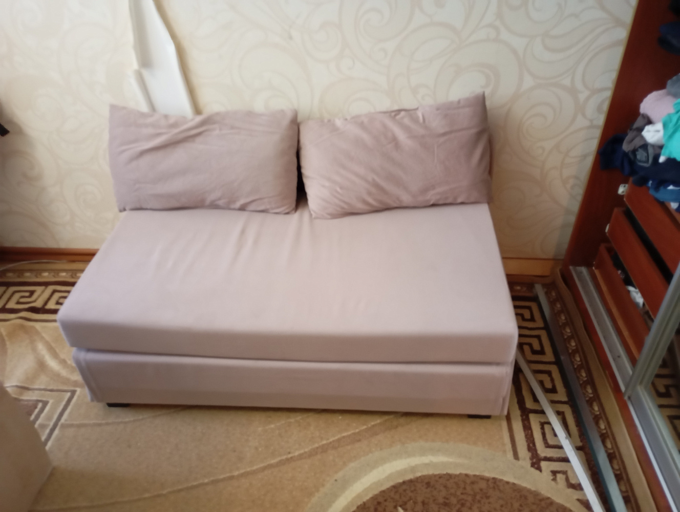 Диван откидной Немо бордовый