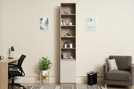 Стеллаж Бостон СЖ-001 дуб крафт серый / кашемир