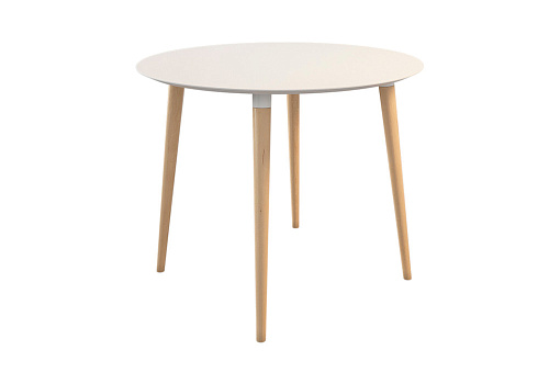 Обеденный стол Сканди 2 белый / светлый лак белый / светлый лак