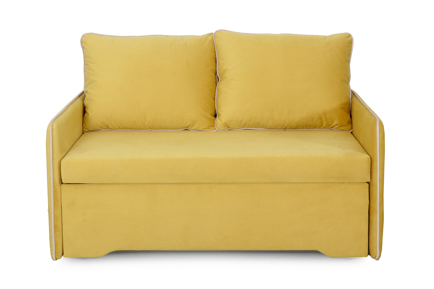 Диван выкатной Фламинго Стандарт горчичный / бежевый