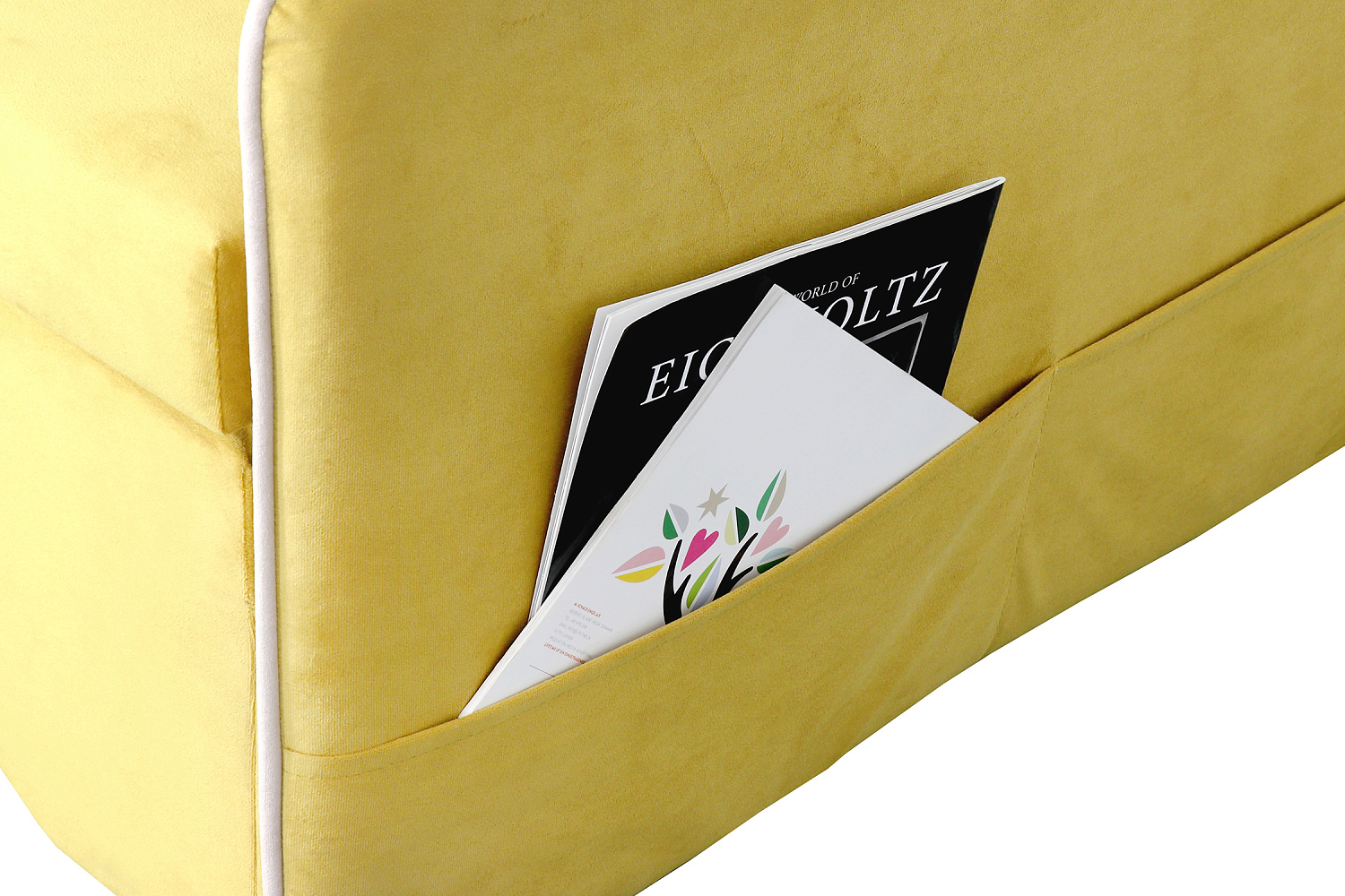 Диван выкатной Фламинго Стандарт горчичный / бежевый