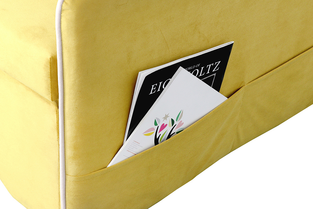 Диван выкатной Фламинго Стандарт горчичный / бежевый