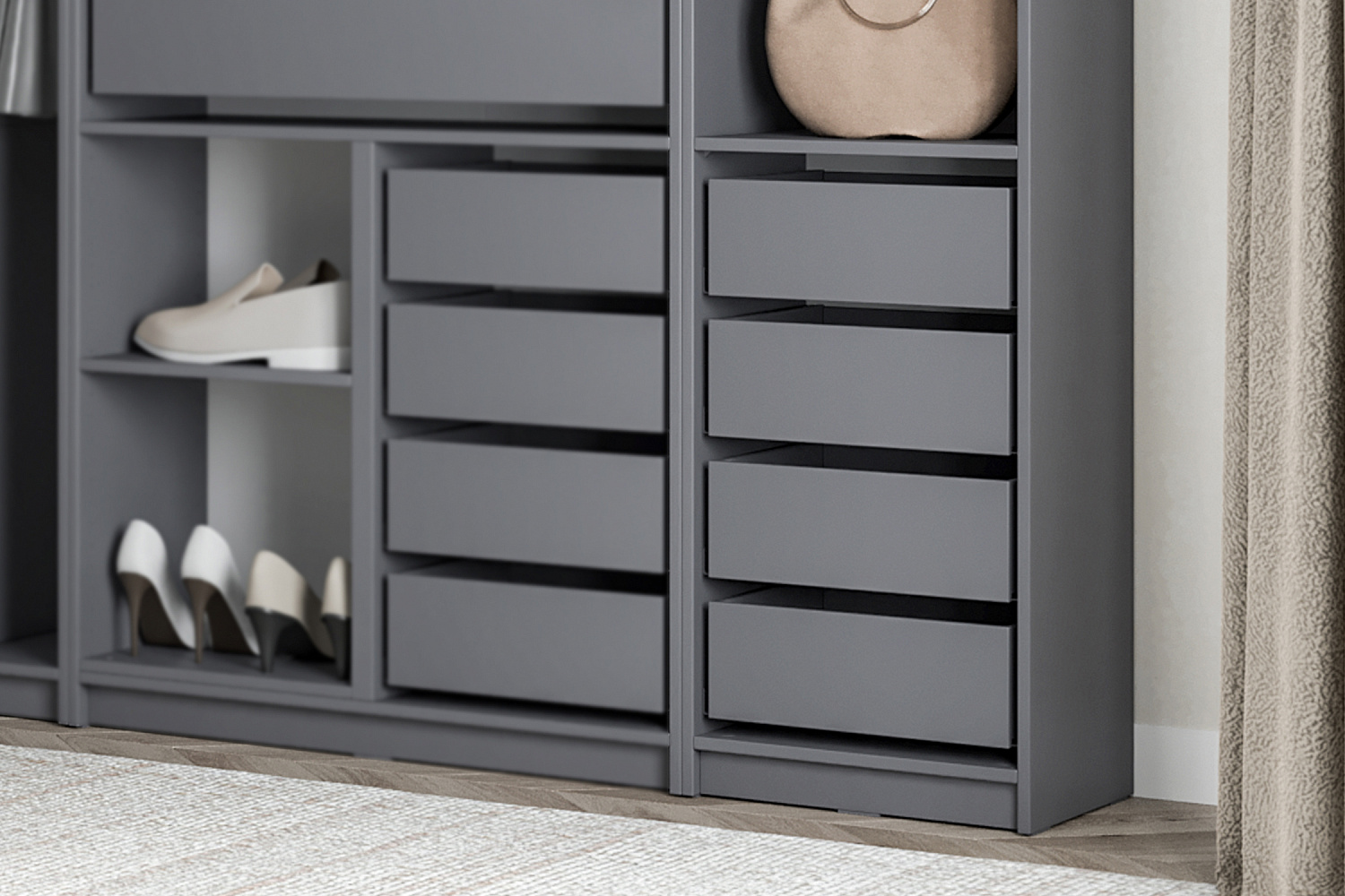 Ящик выдвижной Макс 50х36 см серый