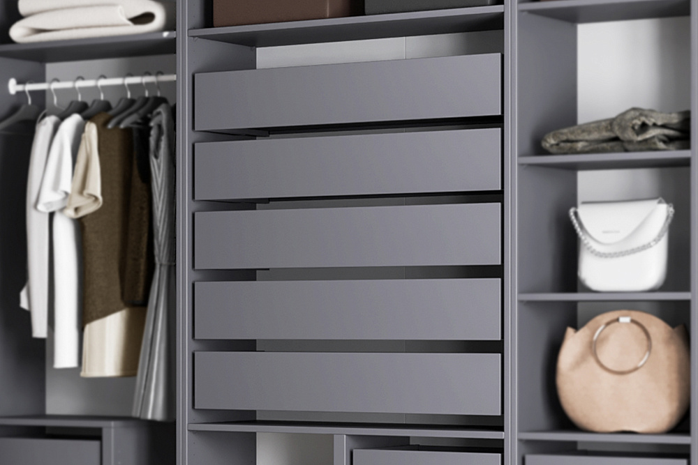 Ящик выдвижной Макс 100х36 см серый