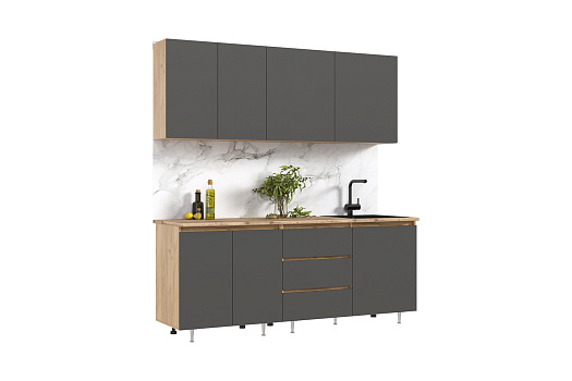 Кухня Челси 2.0 м компоновка №2 графит