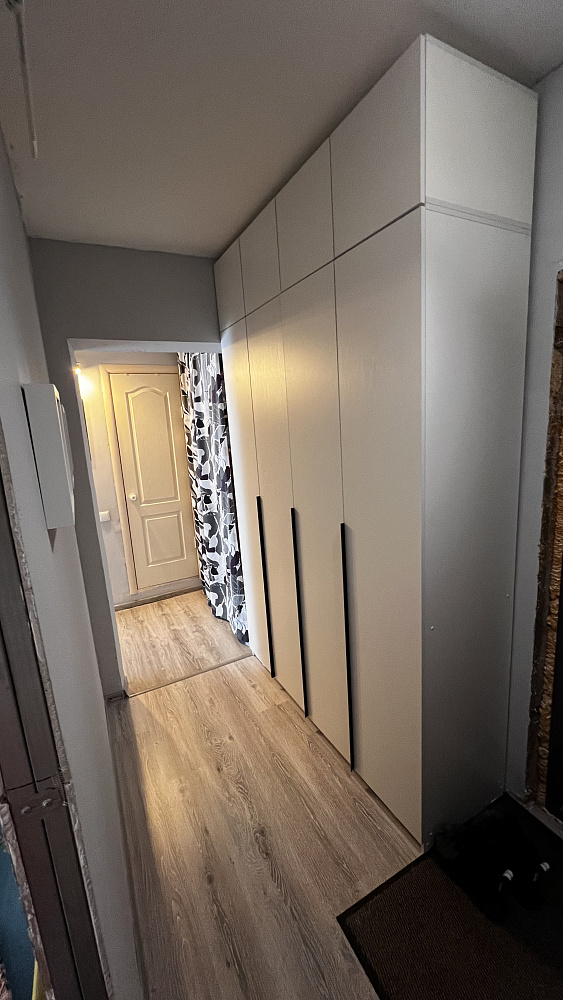 Шкаф 4-х створчатый Тивина с антресолью белый текстурный