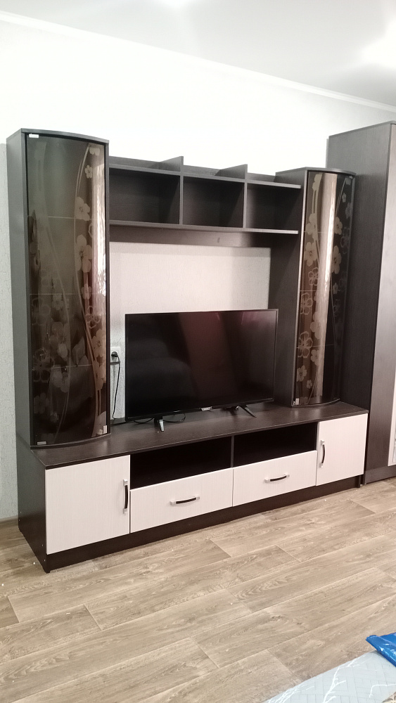 Стенка Марта-15 прямая венге / дуб белфорд