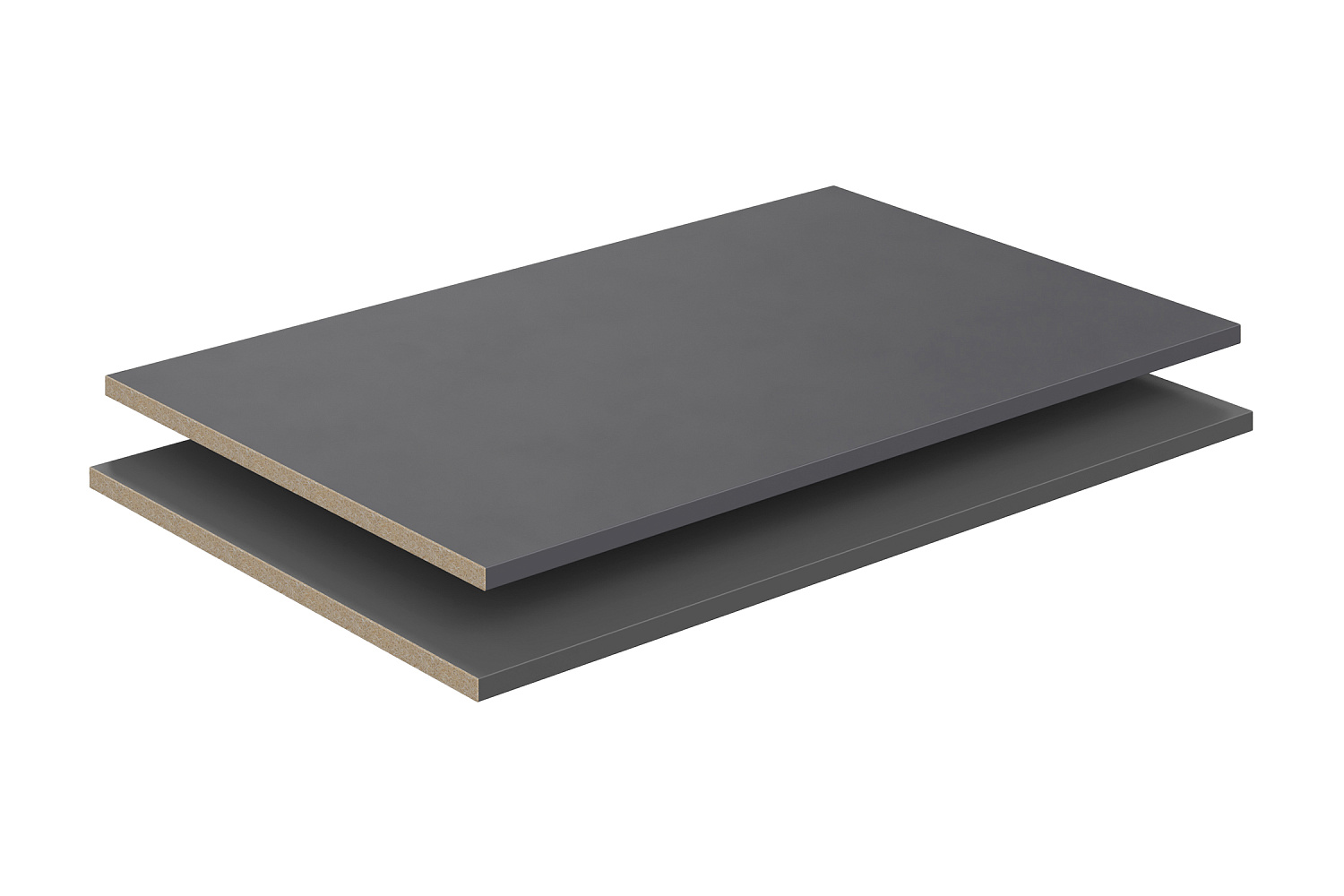 Комплект из 2-х полок для шкафа Тивина 1600 / 1200 / 800 графит серый