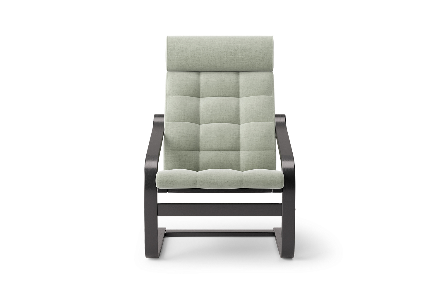 Кресло Тириль с тафтингом мятное / венге