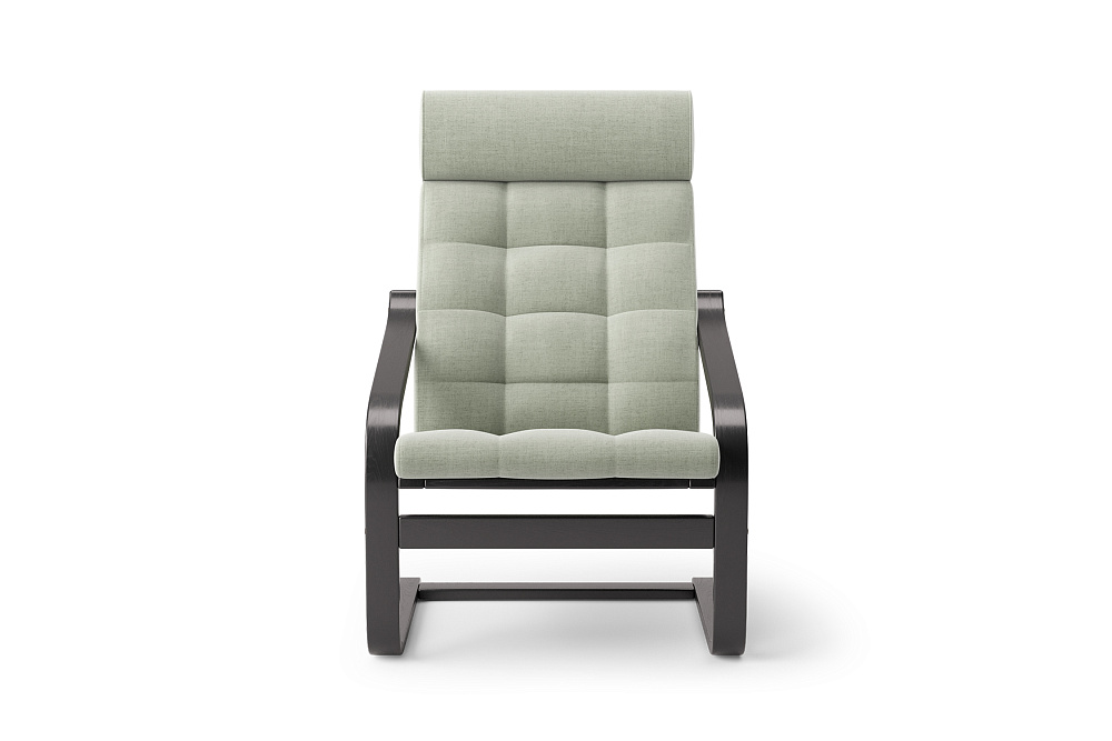 Кресло Тириль с тафтингом мятное / венге