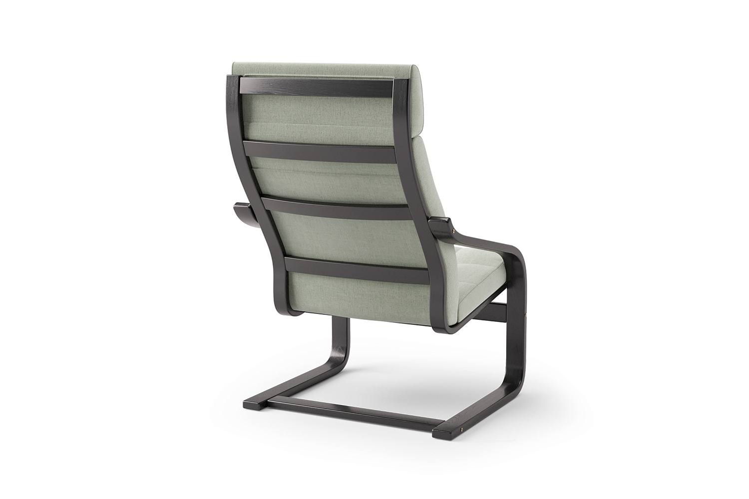 Кресло Тириль с тафтингом мятное / венге