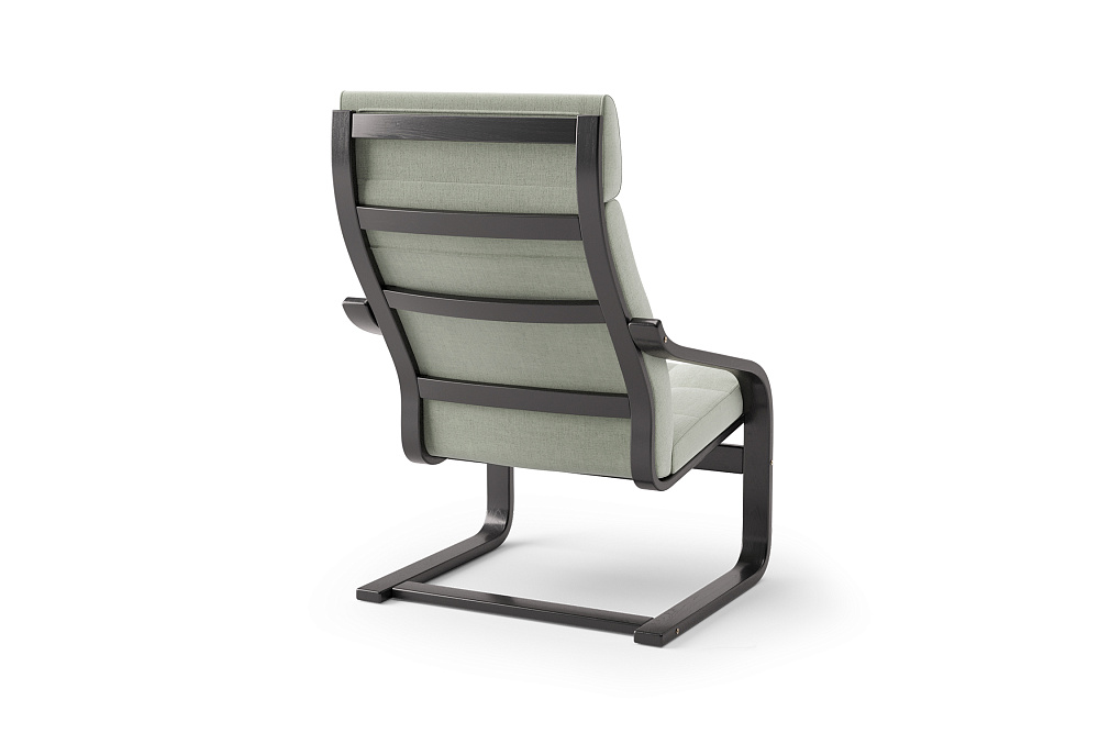 Кресло Тириль с тафтингом мятное / венге