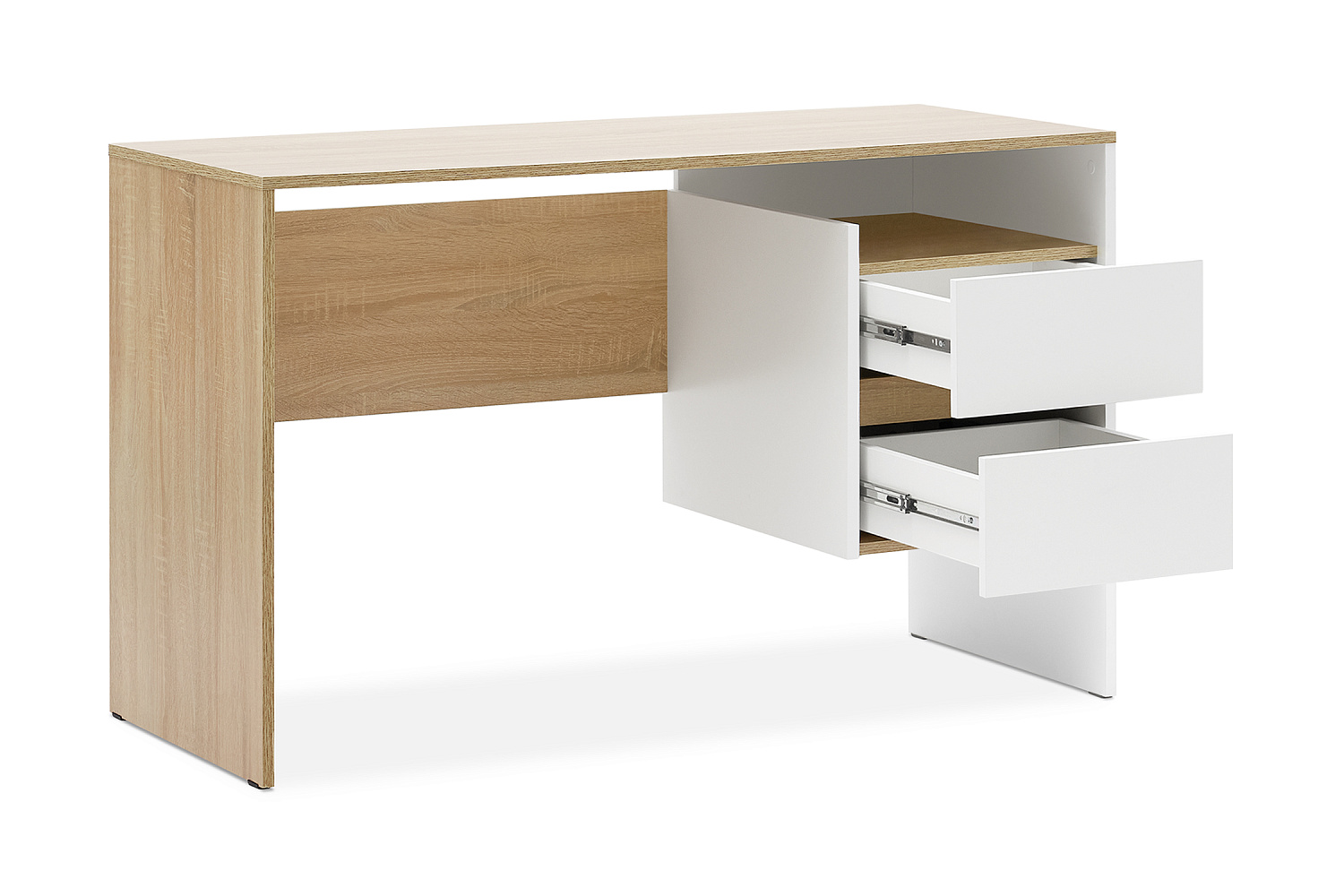Стол компьютерный №9 дуб сонома / белый