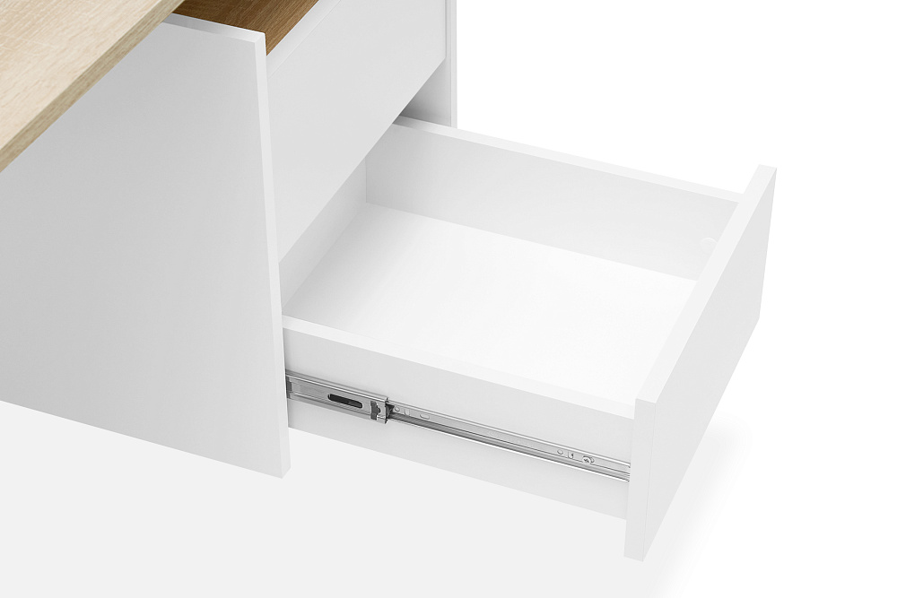 Стол компьютерный №9 дуб сонома / белый