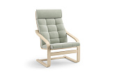 Кресло Тириль с тафтингом мятное / натуральное