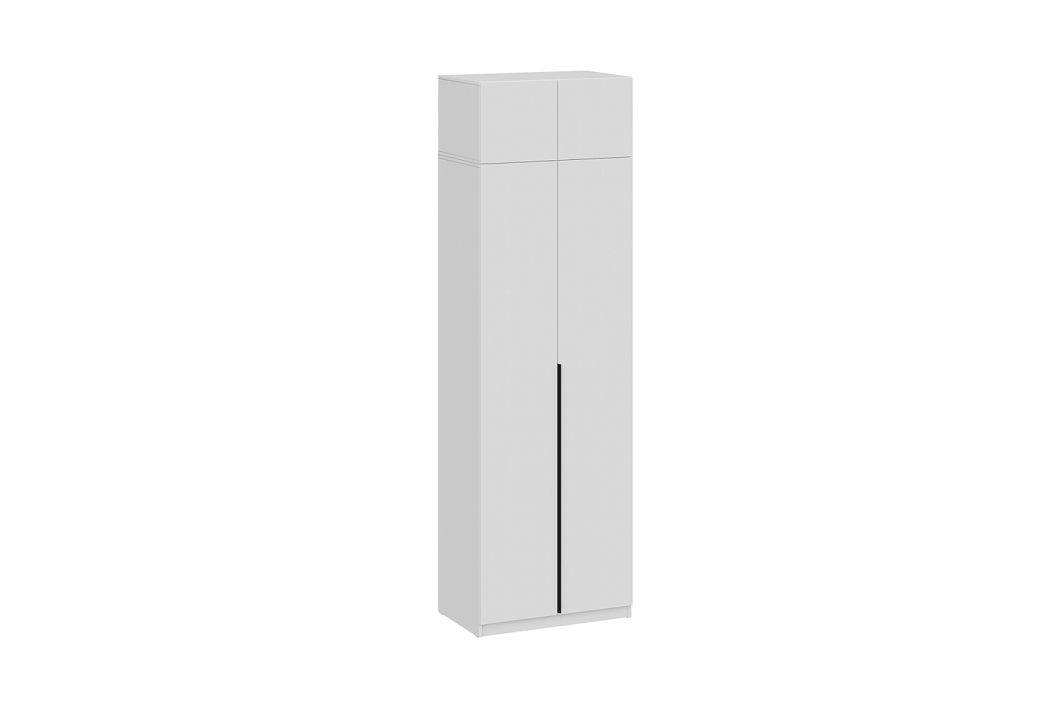 Шкаф 2-х створчатый Тивина с антресолью белый текстурный