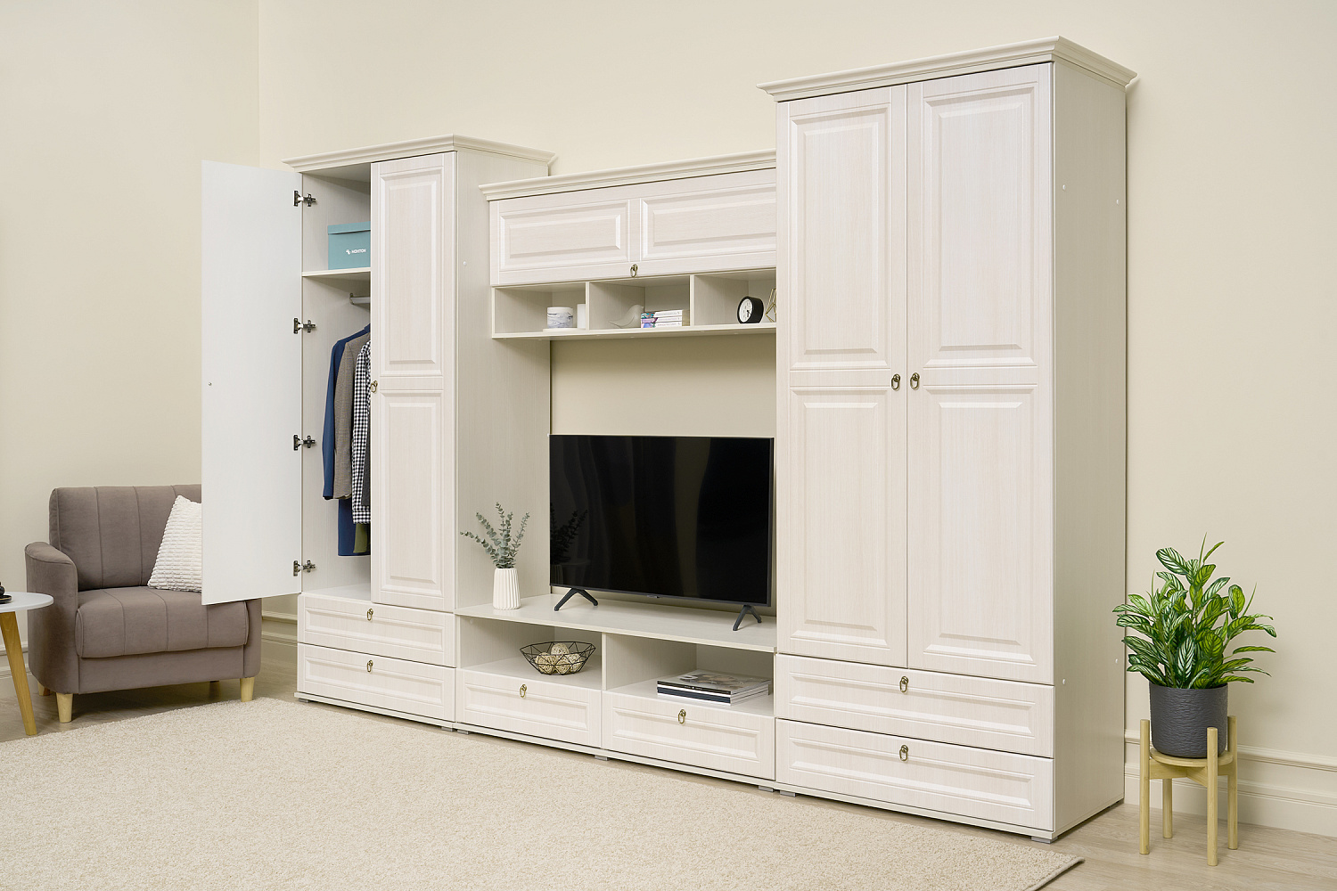 Стенка Престиж-1 №4 cандал светлый