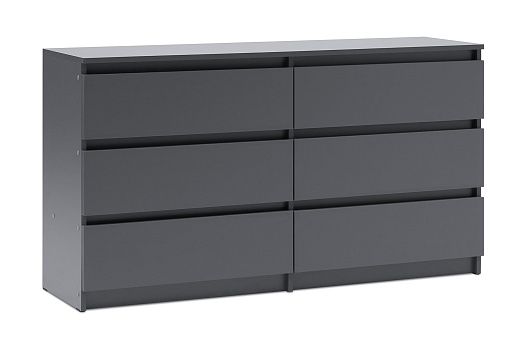 Комод с 6-ю ящиками Эккервуд 2 графит серый