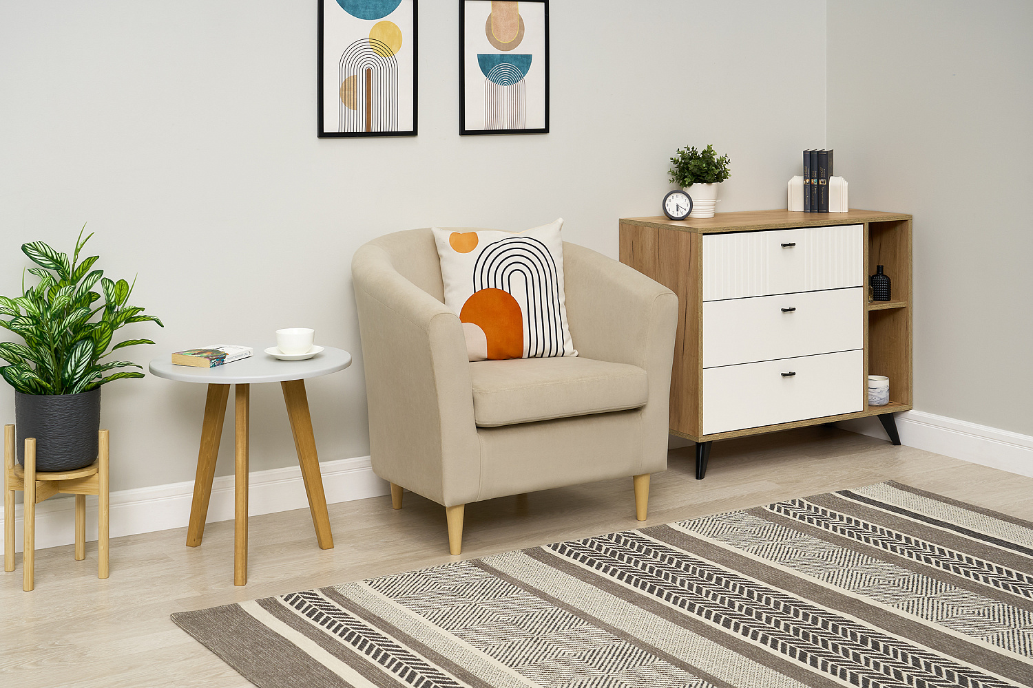 Кресло Вета велюр бежевый