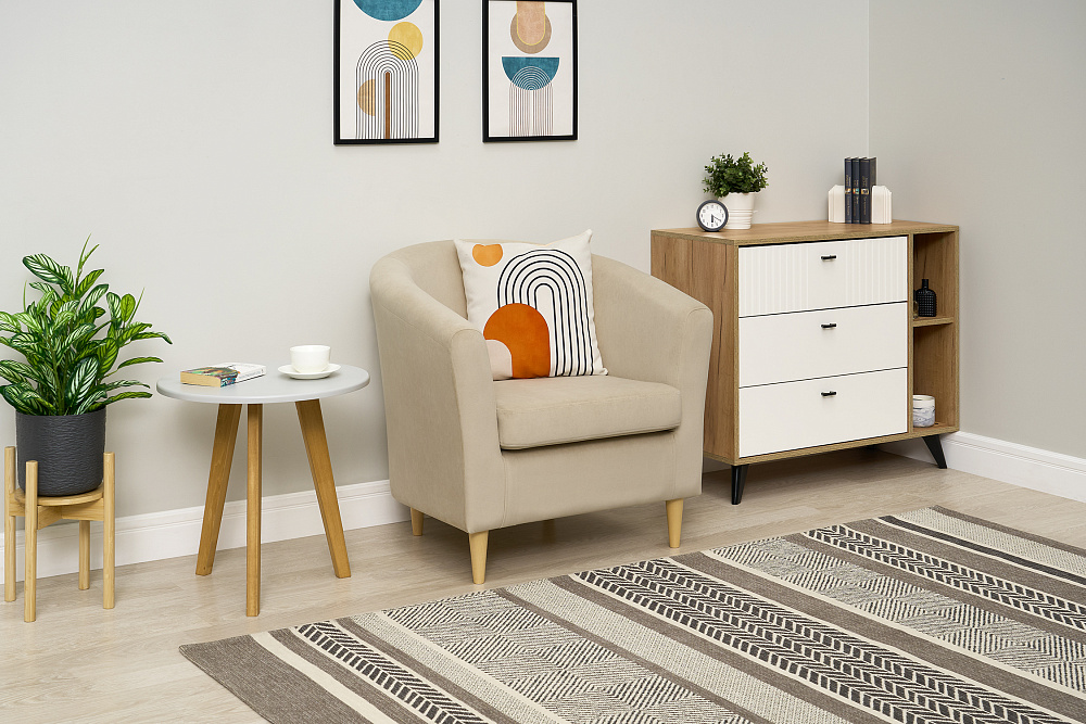 Кресло Вета велюр бежевый