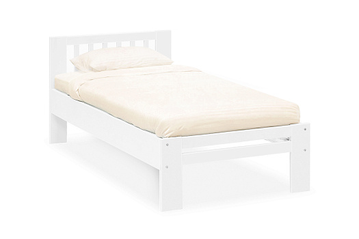 Кровать Массив 0.9 м белая эмаль