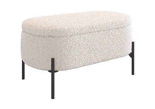 Пуф Барни плюш белый