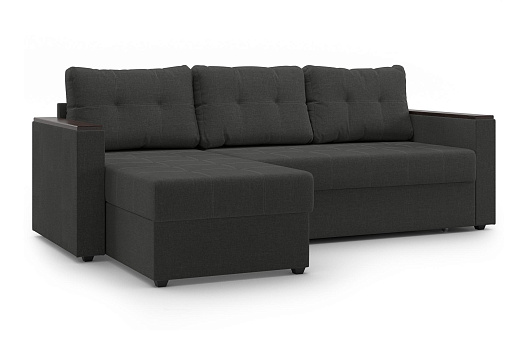 Диван угловой дельфин Атланта Лайт серый