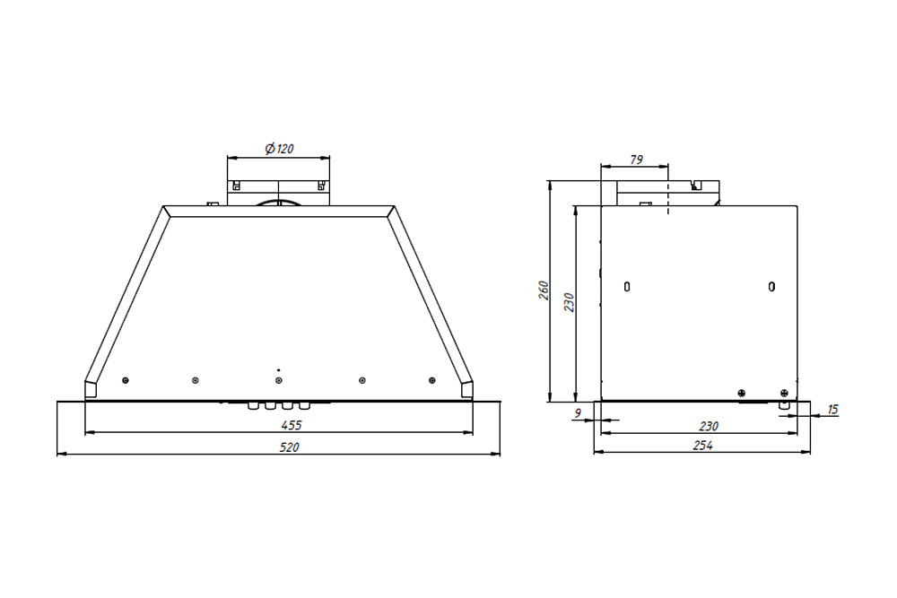 Встраиваемая вытяжка Bios 52П-450 белая