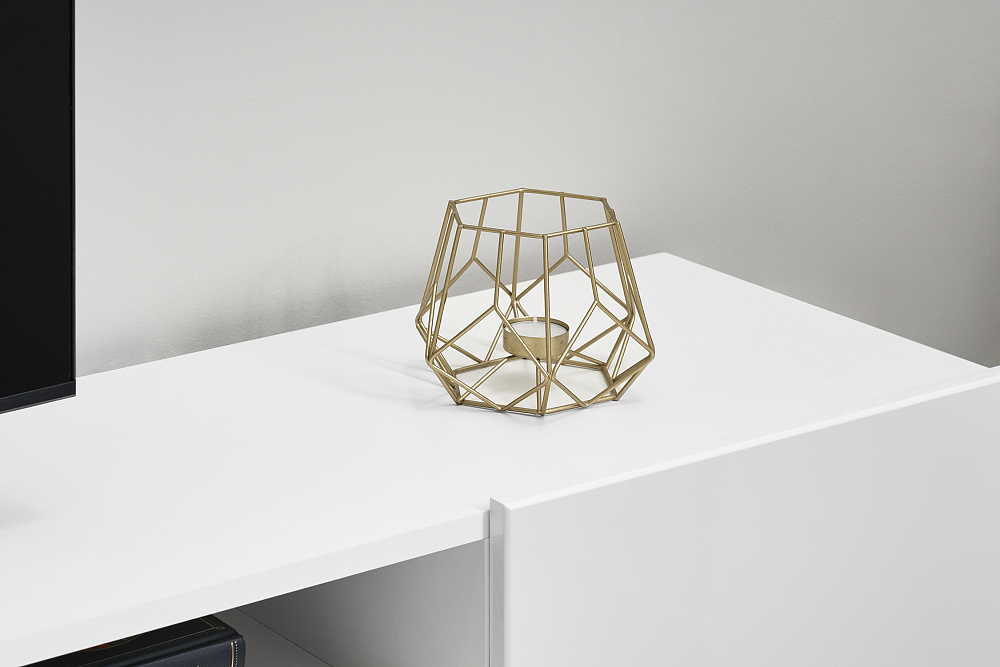 Стенка Соло-16 белый / белый глянец