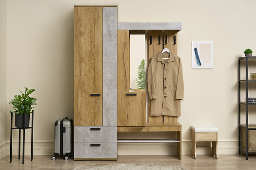 Прихожая Трамп крафт / бетон